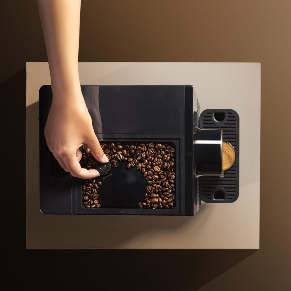 Cecotec Cremmaet Cube kompakt espressomaskin, 1350 W, presssystem 10 g, förinfusionssystem, 19 bar, termoblocksystem, 5 malinställningar, touchkontrollpanel