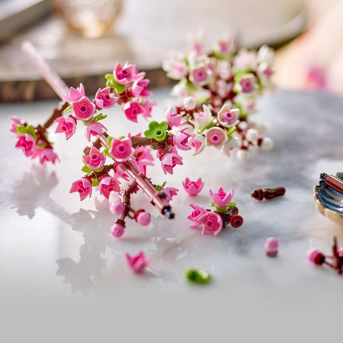 LEGO Botanicals Cherry Blossoms - Konstgjorda blommor att bygga - Skrivbordsdekorationer för barn - Blombukett för visning - Present för kvinnor och män från 8 år - Botany Collection 40725 Byggset Besuche den LEGO-Store
