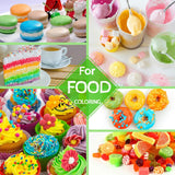 24 färger matfärgning - flytande matfärg för bakning av kakor, kakor, macarons, dekoration och matlagning - livlig matfärg för luftborstning, fondant - 6 ml styck