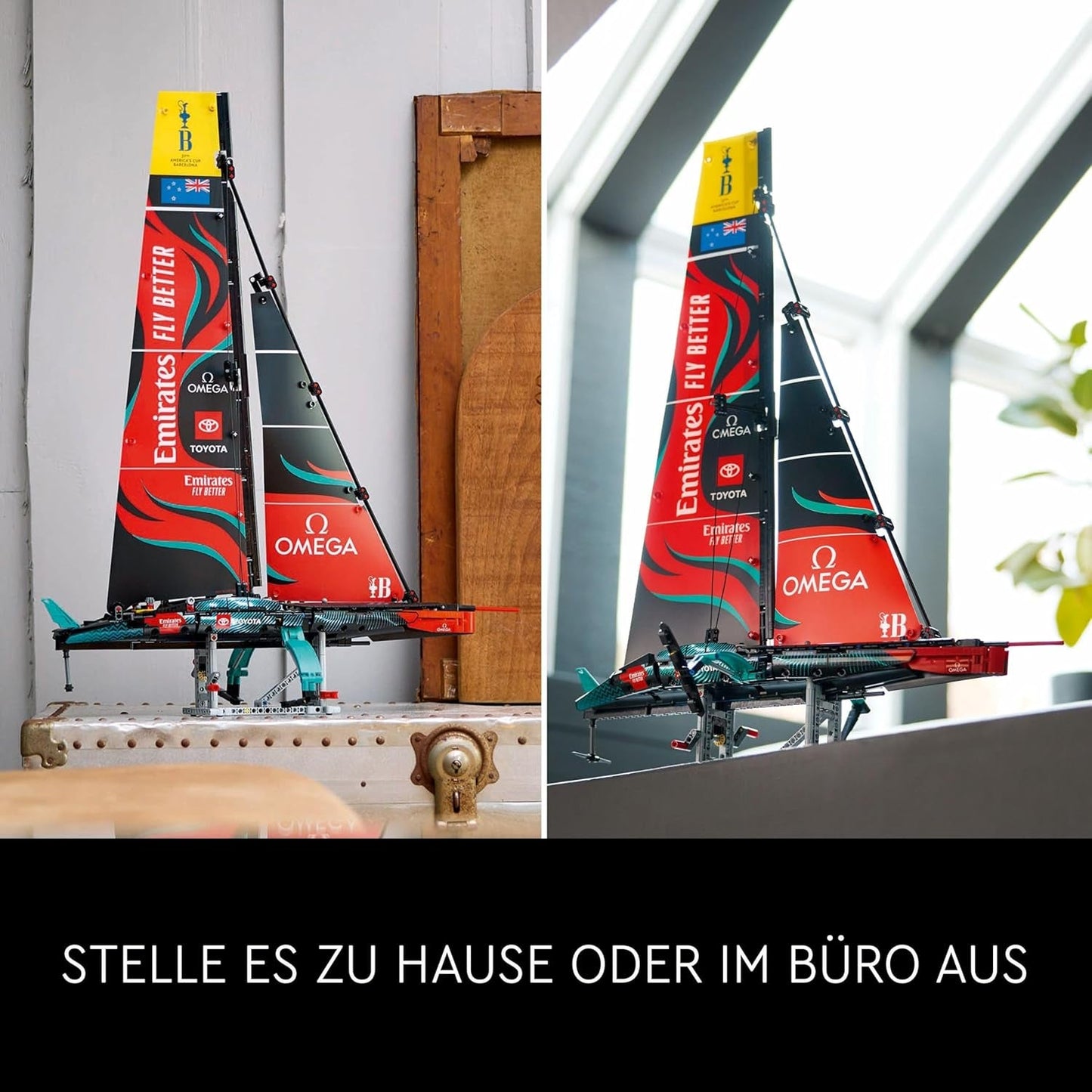 LEGO Technic Emirates Team Nya Zeeland AC75 Racing Yacht Vuxen Segelbåt Byggsats Gåva för män och kvinnor Kreativ och avkopplande aktivitet 42174 Byggset Besuche den LEGO-Store