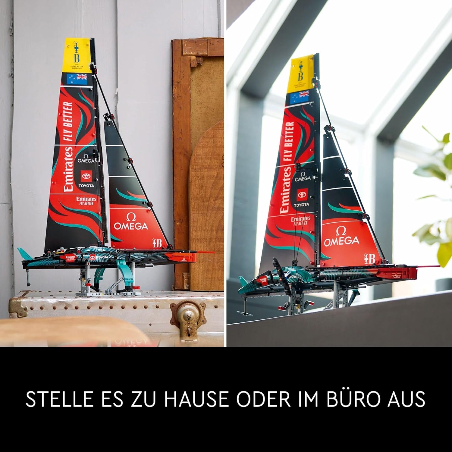 LEGO Technic Emirates Team Nya Zeeland AC75 Racing Yacht Vuxen Segelbåt Byggsats Gåva för män och kvinnor Kreativ och avkopplande aktivitet 42174 Byggset Besuche den LEGO-Store