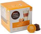 NESCAFÉ Dolce Gusto Latte Macchiato Vorratsbox 90 Kaffeekapseln & Flat White, 48 Kaffeekapseln, Arabica och Robusta Bohnen