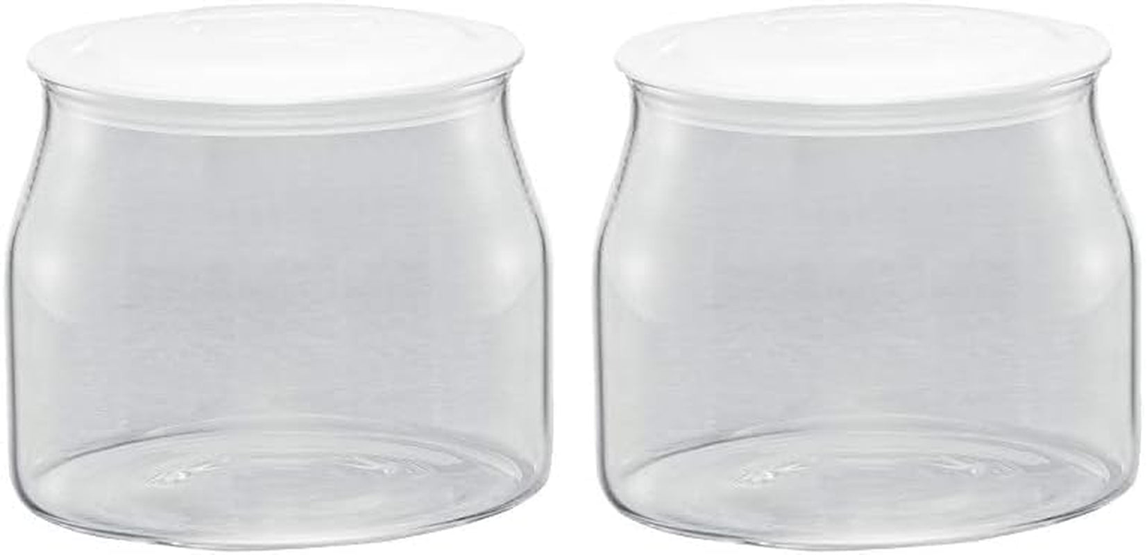 Rommelsbacher JG 1 ersättningsburk för JG 80-1,2 liters yoghurt- och färskostmaskin med lock (förpackning om 2) Naty Shop Matförvaringslådor klar/vit 1 st (förpackning om 2)