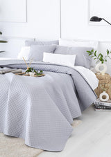 Todocama Fine Boutique överkast med pikémönster, för vår, sommar, höst och vinter, 100% supermjuk mikrofiber, multifunktionell filt, 140/150/160-250 X 260 cm, ljusgrå Sängar och filtar Beuche den Todocama-Store