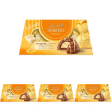 Lindt Choklad | FIORETTO Zabaione presentset | 138g | 6 mjölkchokladpraliner med Zabaione-tryffelfyllning och knaprig topping, innehållande alkohol | Choklad present