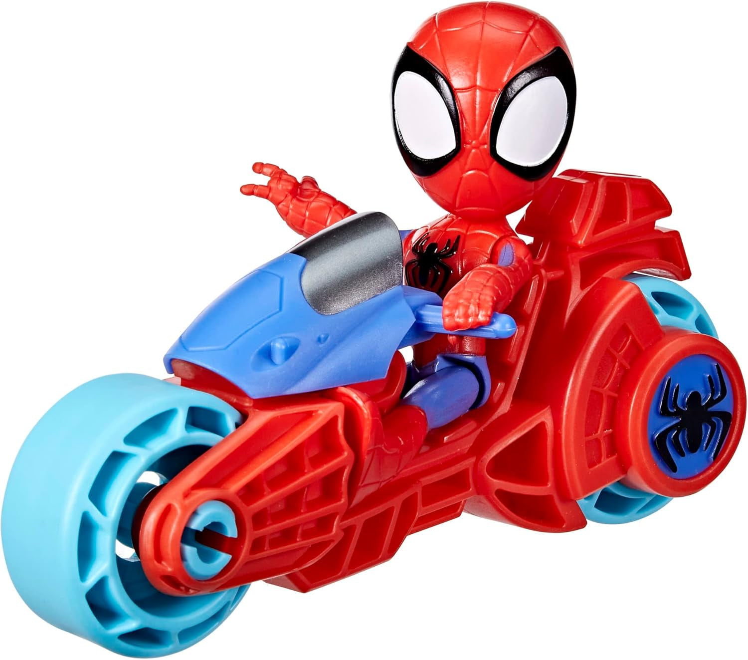 SPIDEY och HANS FANTASTISKA VÄNNER Marvel Spidey Motorcykelfigurleksak för pojkar och flickor från 3 år och uppåt Actionfigurer Naty Shop