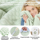 INFANZIA Kilkudde för säng, Hörnkudde, Triangelkudde, Vikbar, Memory Foam, Sömnapné, Acid Reflux, Benhöjning, Läsning, Grön