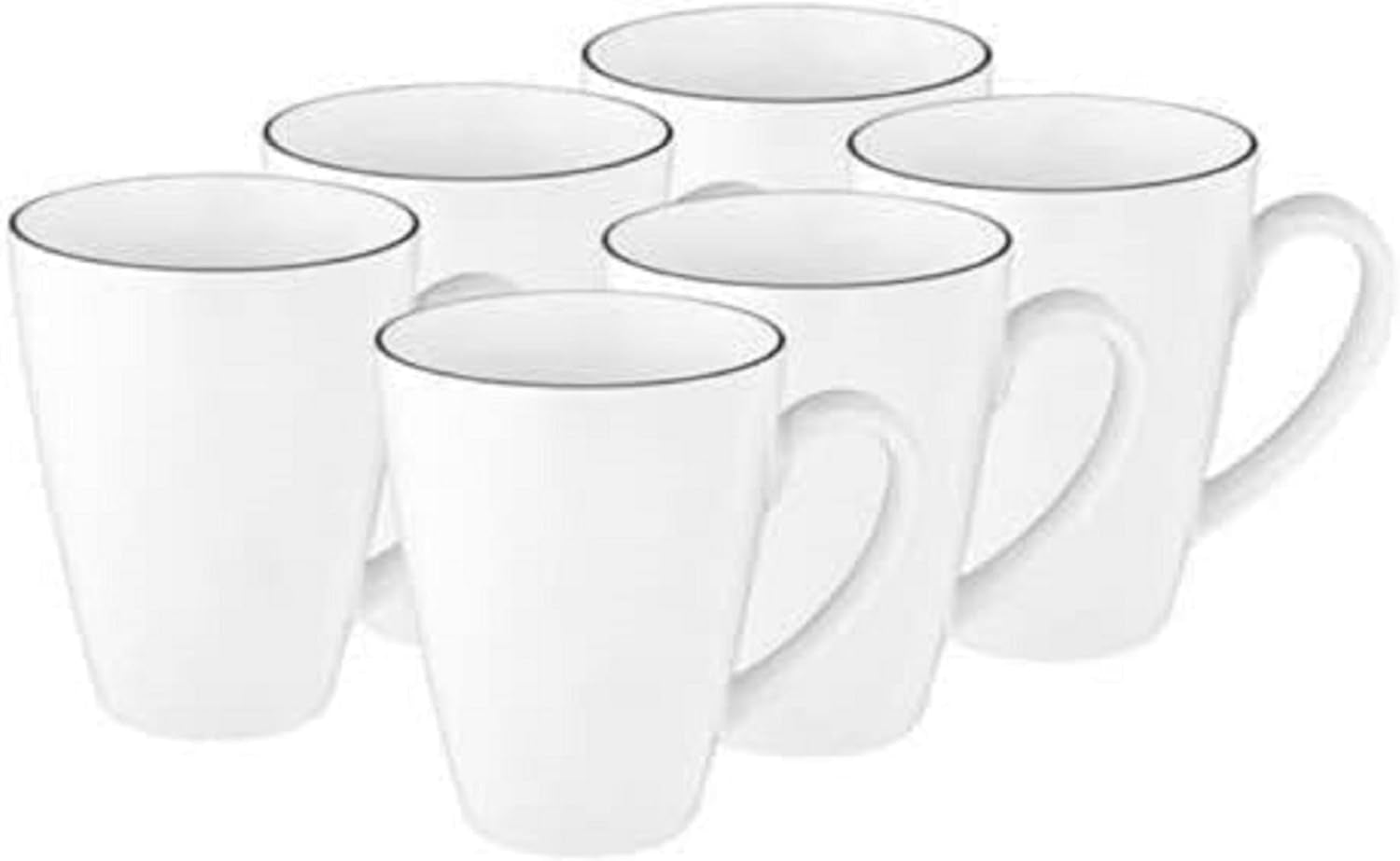 Seltmann Weiden - Lido Black Line - 36-delars servisset - porslin (inklusive 6 kaffemuggar)