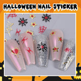 Halloween 3D-nagelklistermärken, 5D stereoskopiska nagelklistermärken, nageldekorationer, tillbehör för nageldesign