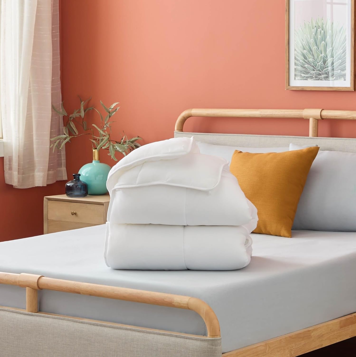 Linenspa helårstäcke - enkel mikrofibertäcke 10,5 Tog - Oeko-Tex, alternativt täcke med dun, vita Täcken och täcken Naty Shop