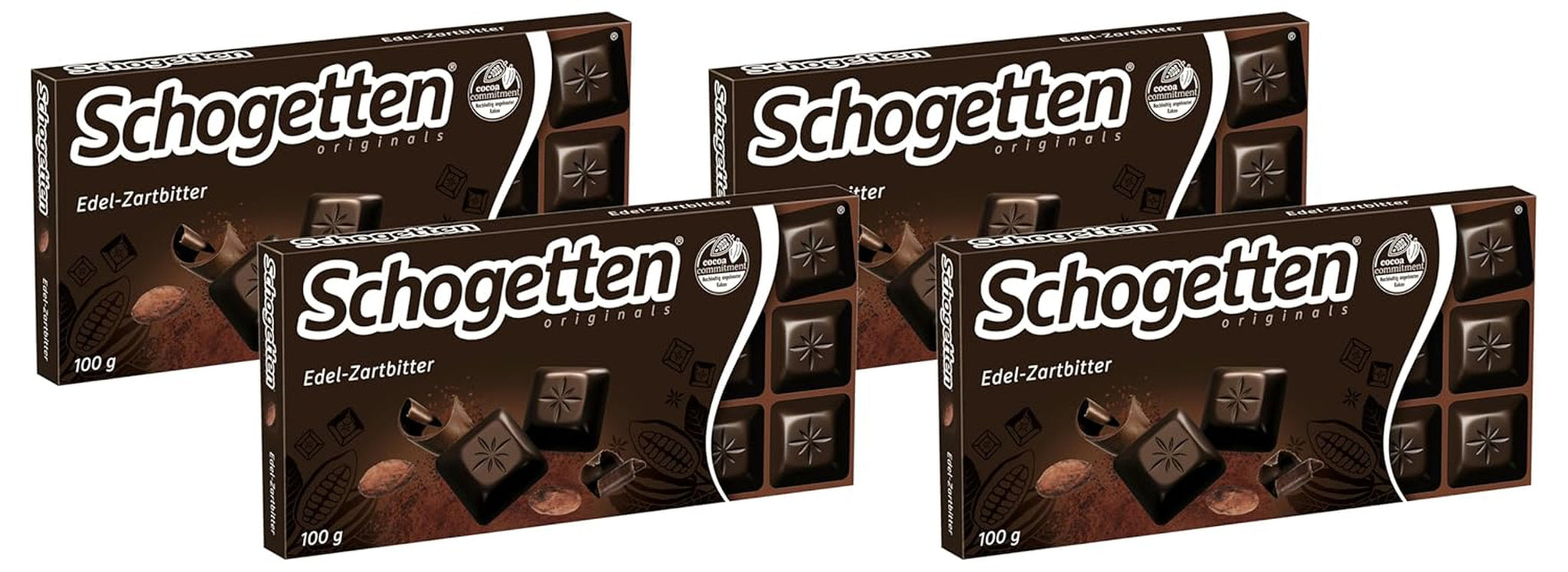 Schogetten mörk choklad (50% kakao), 100 g