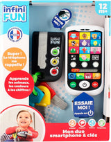 My Duo High-Tech Phone + Key - En mycket realistisk telefon och nyckel. - Leksak för flera lärandeprojekt från 12 månader Bebe Naty Shop Toys Standardtitel