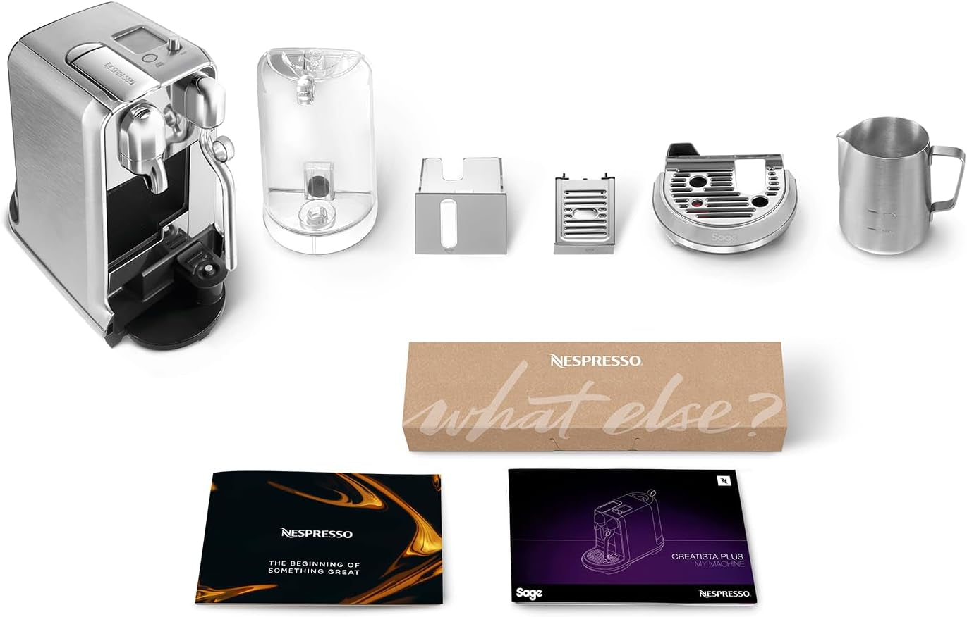 Sage Nespresso SNE800BSS Creatista Plus kapsel espressomaskin, borstat rostfritt stål