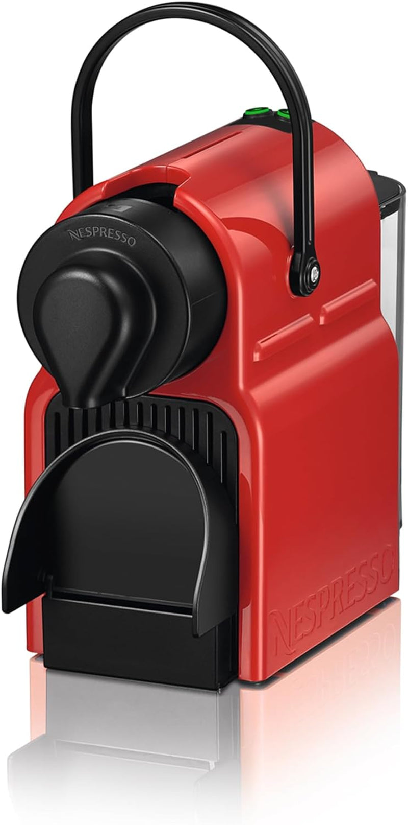 Krups Nespresso Inissia espressomaskin - Kompakt espressomaskin för kaffekapslar, 19 bars tryck, snabb uppvärmning på 25 sekunder, energisparfunktion, 0,7 l vattentank, röd, modell YY5506FD