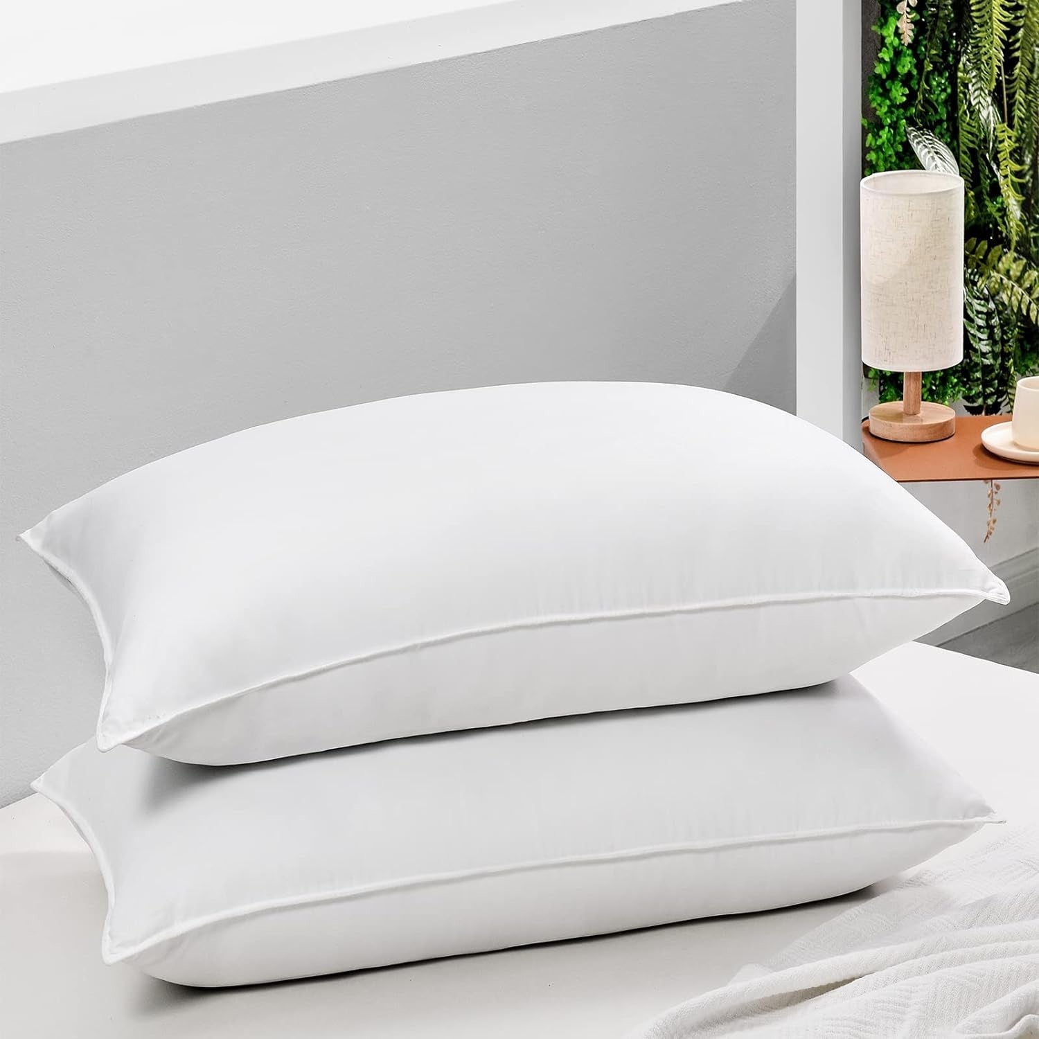 HARBOREST Sovsängskudde, 2 delar, lyxig plysch, alternativ kudde, bra för sido- och ryggsyllar, hotellkollektion, kudde, standard/queen size, 50,8 x 66 cm Naty Shop standardkuddar Standardtitel