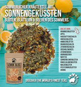 Nananatura'S Original LEMON BLISS TEA 85G | Fruktigt och uppfriskande sommarörte | Som kallt te, iste eller klassiskt varmt | Med blommor, löv och solmogna bär | Inget socker