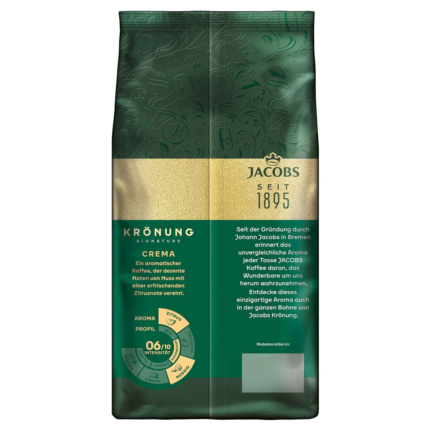 Jacobs Krönung-grädde, hela bönkaffe, förpackning om 4 (4 x 1000 g)
