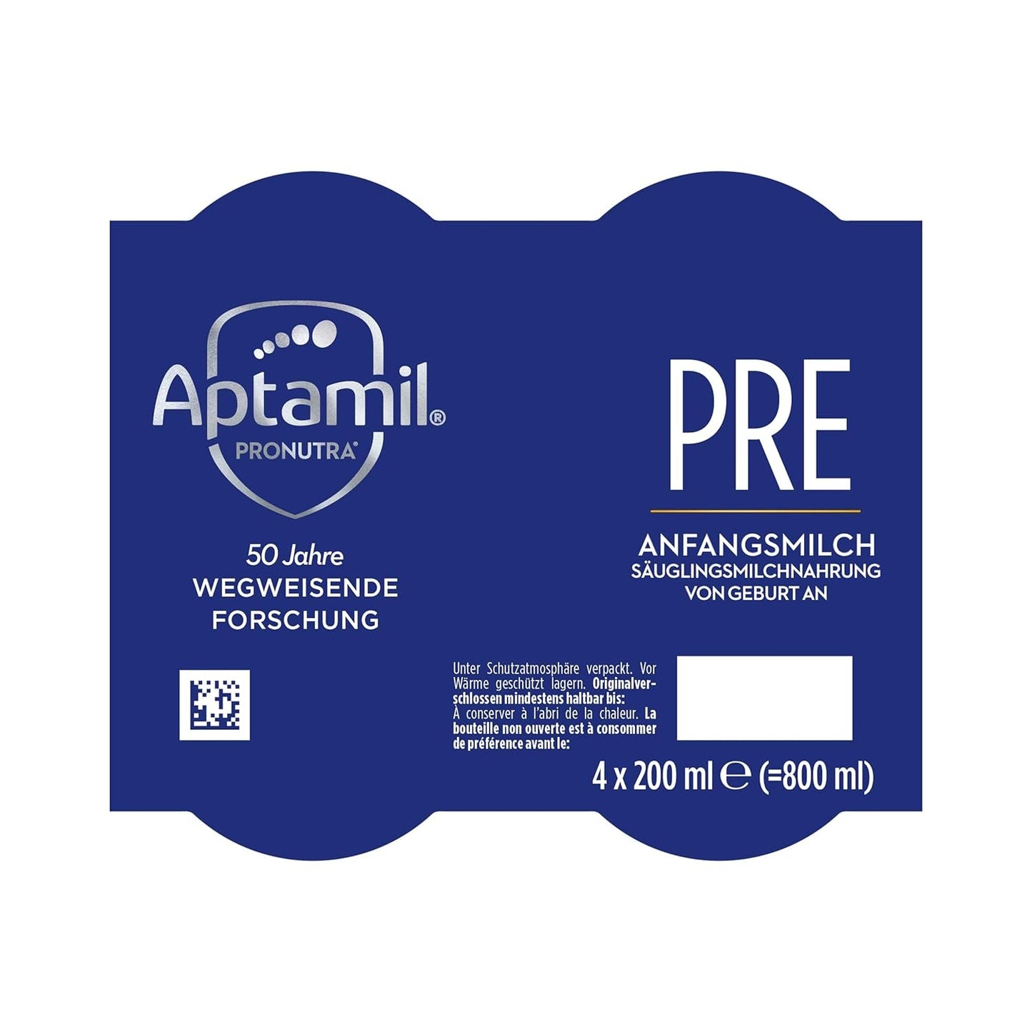 Aptamil Pronutra Pre - Modersmjölksersättning från födseln - Med vegetabiliska oljor, utan palmolja - 6 x 4 x 200 ml (4800 ml)