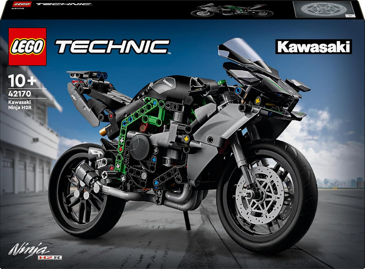 LEGO Technic Kawasaki Ninja H2R motorcykel, barn och vuxna födelsedagspresent, dekoration, leksak, modell för pojkar och flickor ålder 10+ 42170 Byggset Besuche den LEGO-Store