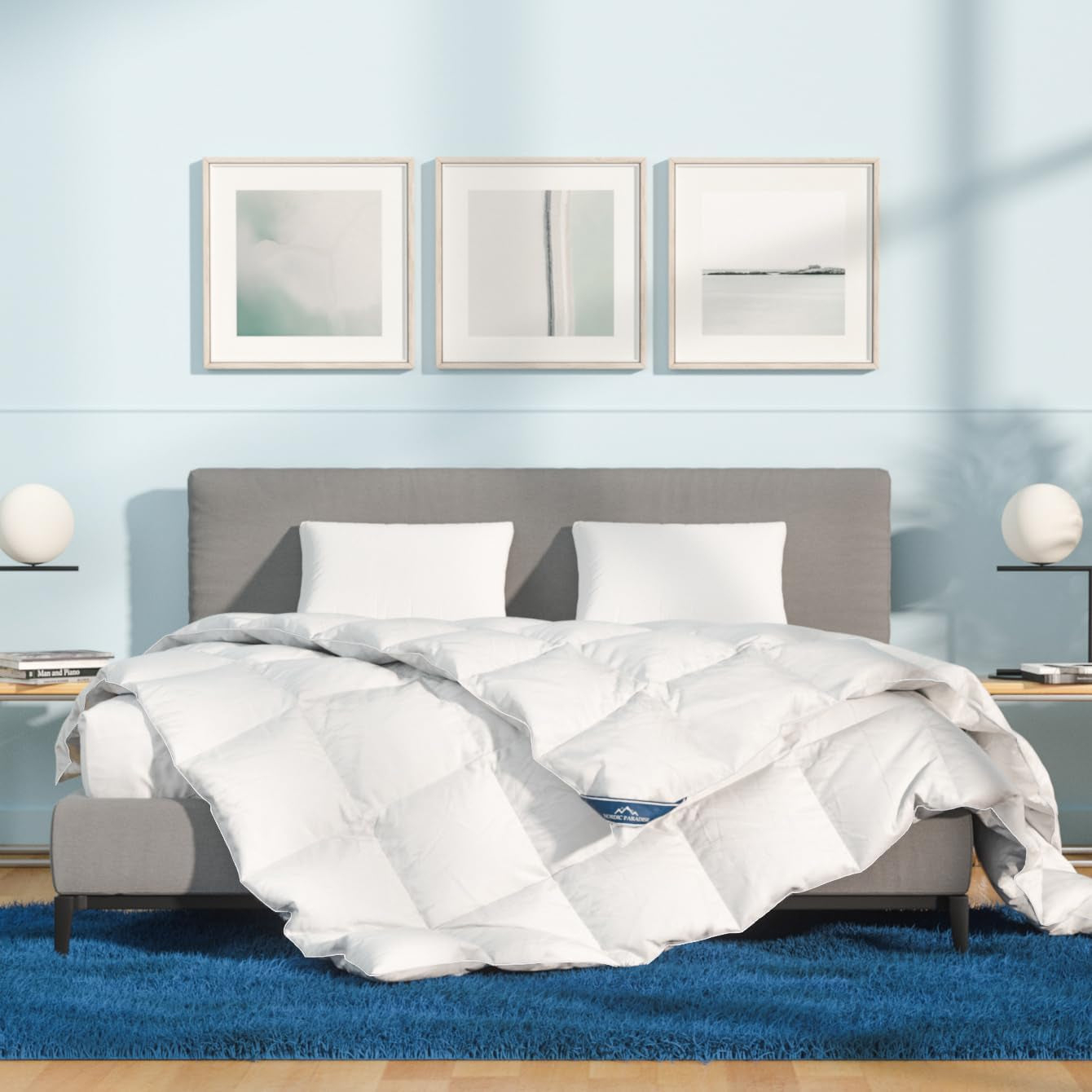 Nordic Paradise - Bekvämt täcke - 50% tyskt ankdun - Varmt vintertäcke - 200X200 Cm Täcken och täcken Naty Shop