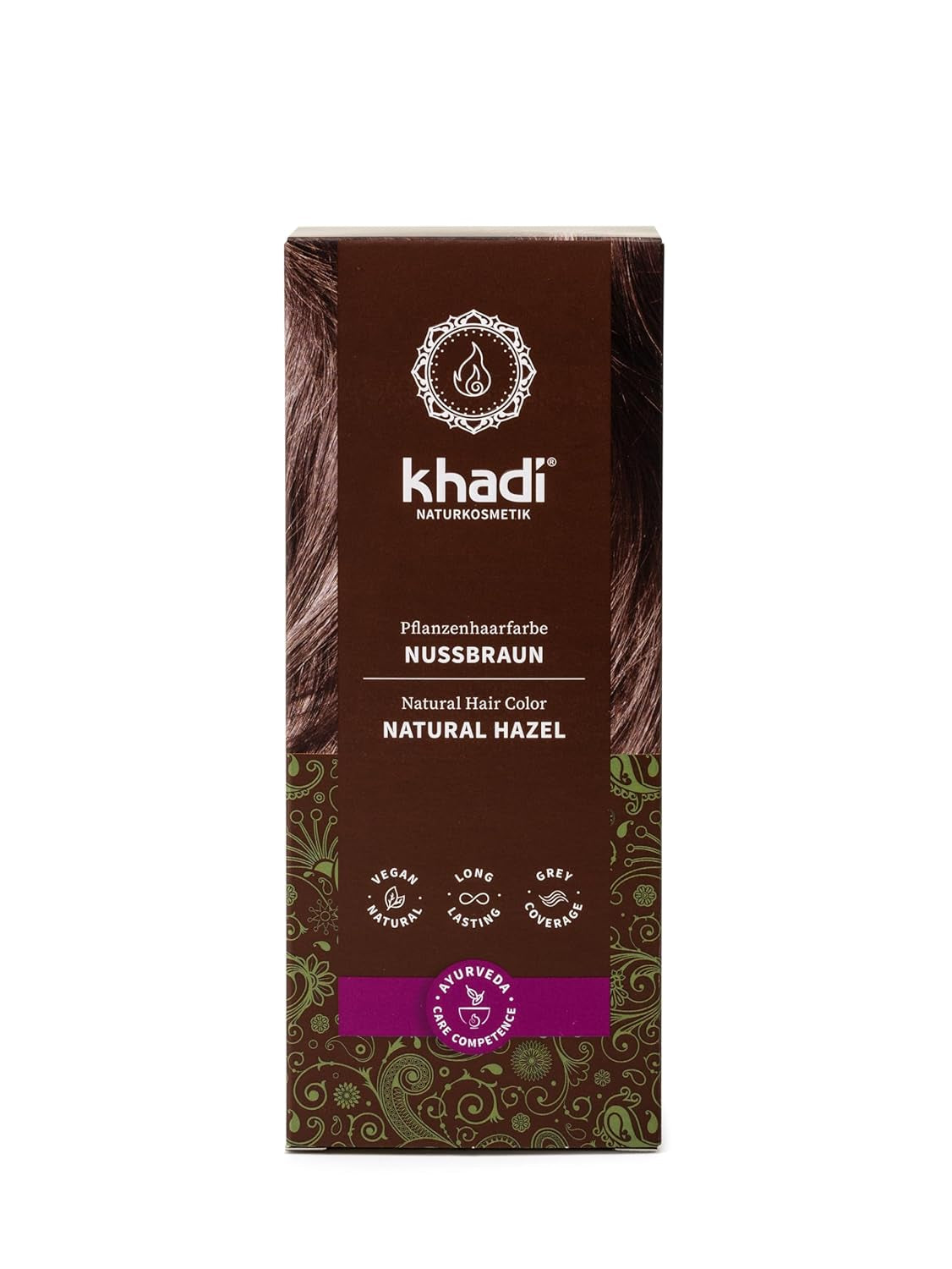 khadi GOLDBRAUN växtbaserade hårfärger ljus bärnstensfärgad till mjuk och glänsande gyllene brun hårfärg 100 % naturlig växtbaserad hårfärg Naturlig och vegansk certifierad naturlig kosmetika 100 g Naty Shop Nötbrunt hårfärg 100 g (1 förpackning) Enkel