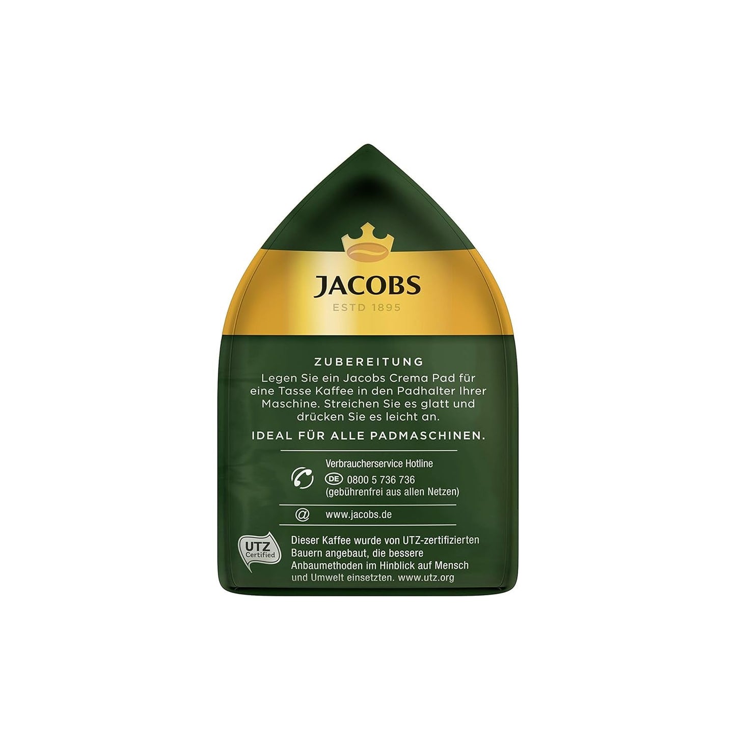 Kräftig Cream Pads, 90 Senseo-kompatibla Kaffeepads UTZ-zertifiziert, 5er Pack, 5 x 18 Getränke & Cream Pads, 90 Senseo-kompatibla Kaffeepads UTZ-zertifiziert, 5er Pack, 5 x 18 Getränke