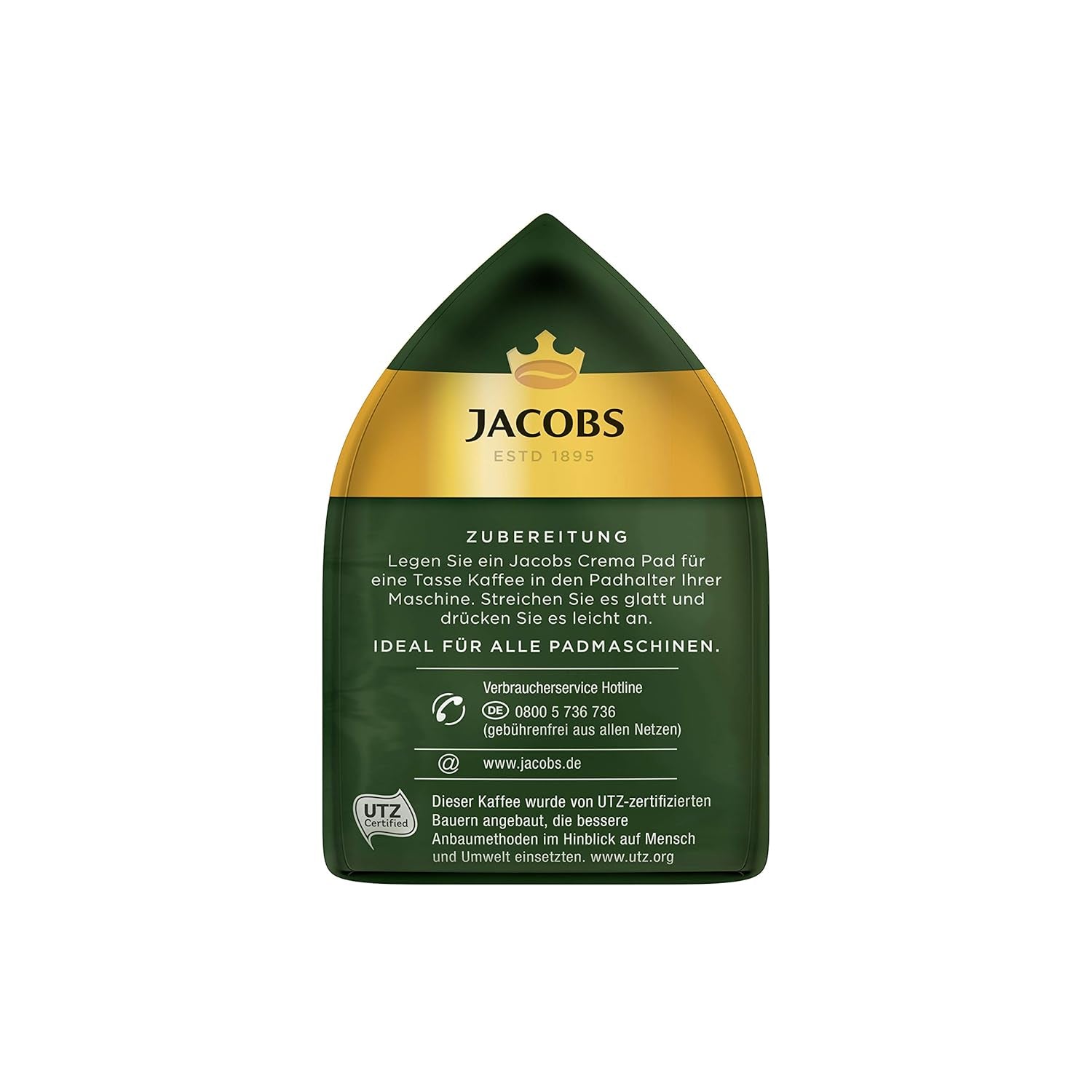 Kräftig Cream Pads, 90 Senseo-kompatibla Kaffeepads UTZ-zertifiziert, 5er Pack, 5 x 18 Getränke & Cream Pads, 90 Senseo-kompatibla Kaffeepads UTZ-zertifiziert, 5er Pack, 5 x 18 Getränke