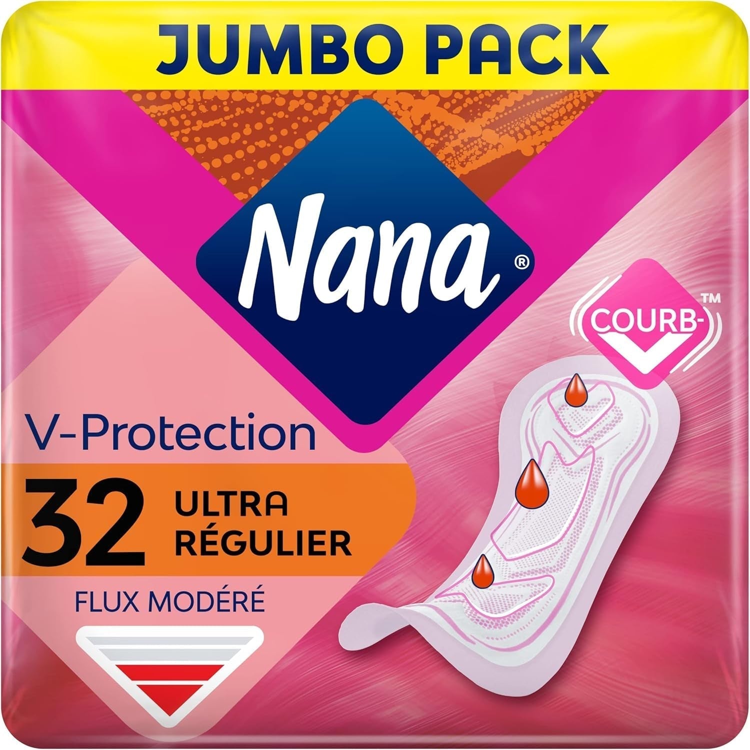 Ultra Regular sanitetsbindor - Moderate Flow - 32 våtservetter i individuella påsar