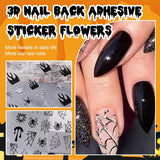 5 st Halloween 3D-nagelklistermärken, 5D stereoskopiska nagelklistermärken, nageldekorationer, nageldesigntillbehör