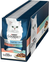 Gourmet Perle Duetto lax & gul torsk våt kattmat 26-pack (26 x 85 g)