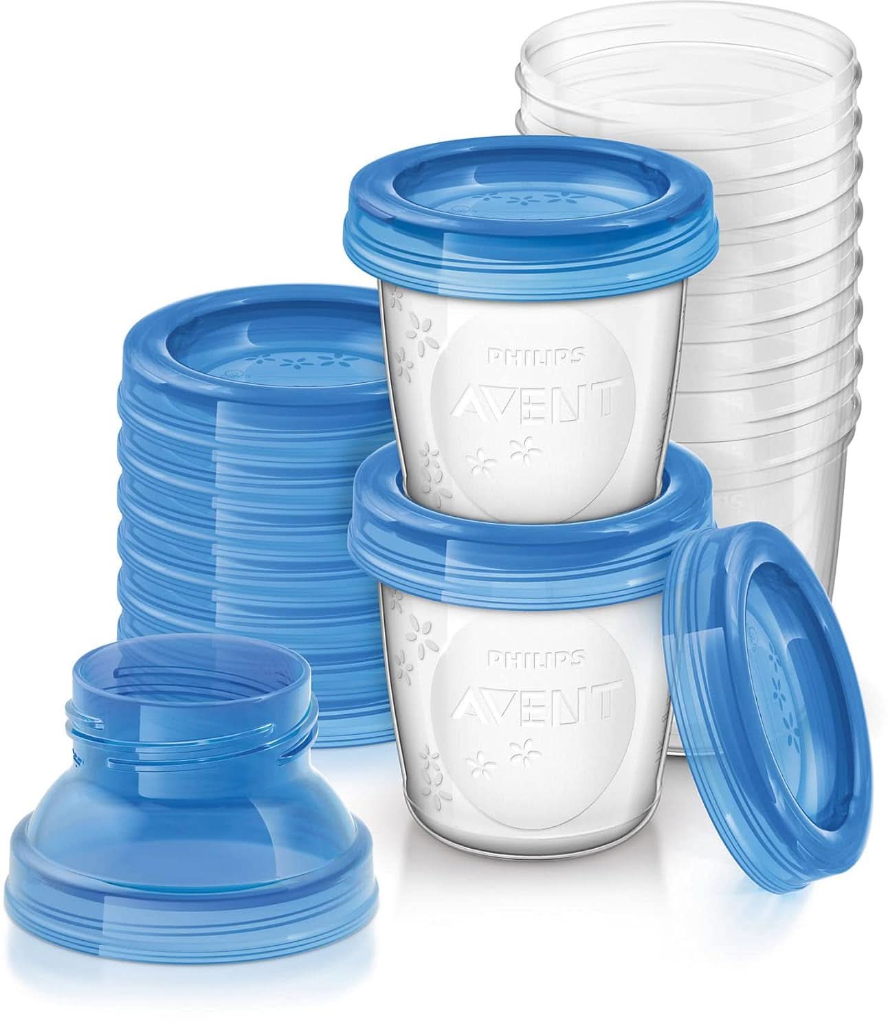 Philips Avent Austellungssystem Für Muttermilch, Becher Inklusive Deckel, Adapter (Modell SCF618/10) Tillbehör Mat och amning Bebe Naty Shop