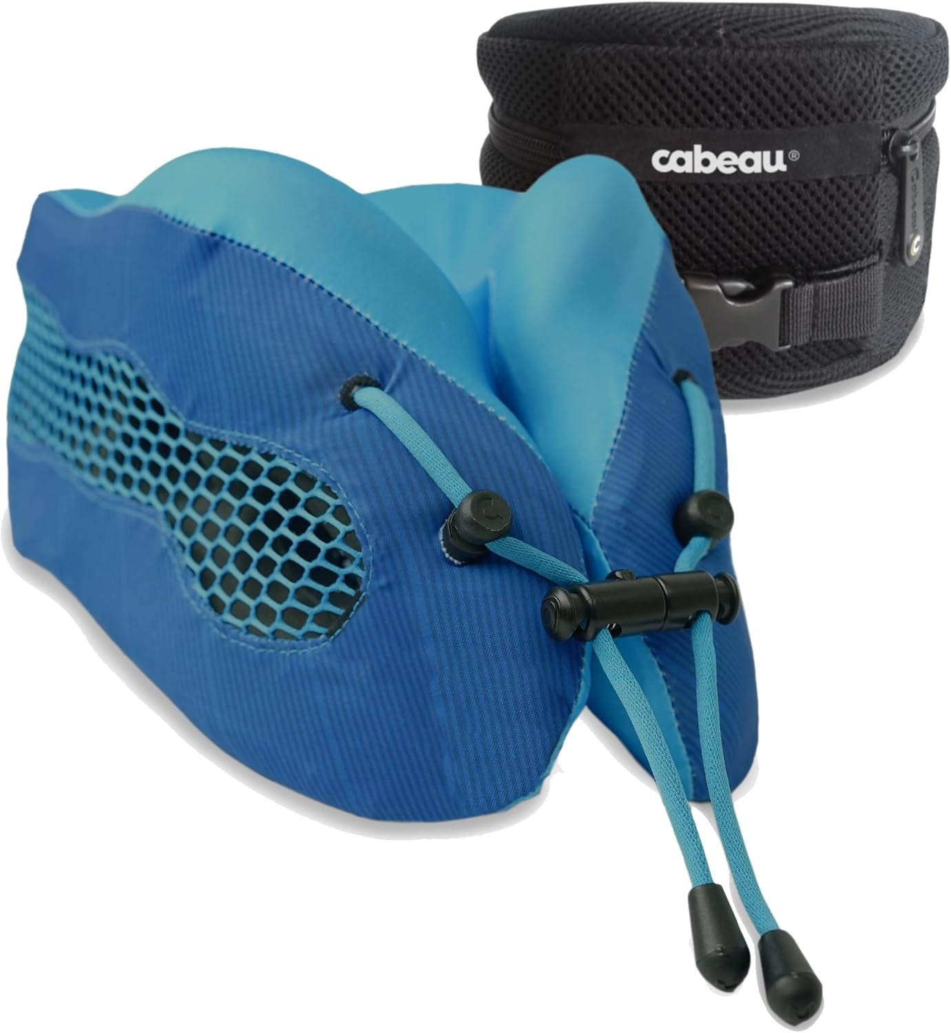 Cabeau Cool Long Haul Travel Kudde – Evolution Cool – Memory Foam med ventiler – Kompakt med väska (röd)