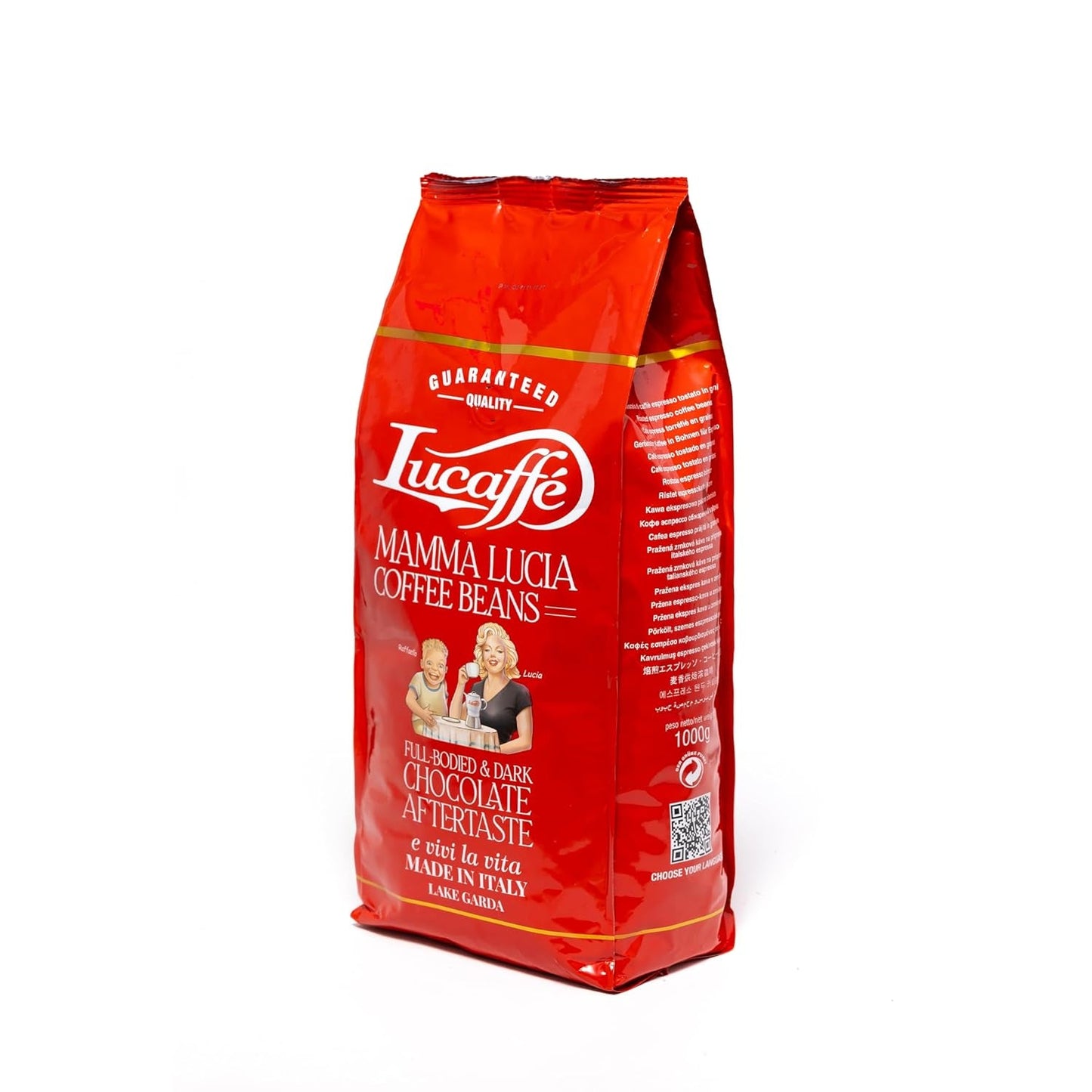 Lucaffé - Kaffeebohnen Mamma Lucia, 1 kg | Kaffee aus ganzen Bohnen für cremigen Espresso | Helle Röstung | intensiver och cremiger Gesmack