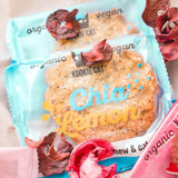 Chia och citron - individuellt förpackade veganska kakor, glutenfria, sojafria, ekologiska, cashewnötter och havre - 12 x 50 g multipack