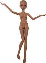 1/3 BJD docka svart brun hud docka kropp 60 cm 24 tum kulled SD dockor rörliga leder PVC DIY (Alexia)