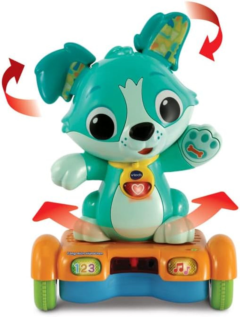 Vtech Baby Catch Me Puppy - Motoriserad hoverboardvalp uppmuntrar rörelse - Med rörliga öron, sånger, ljud och inlärningsinnehåll - För barn i åldern 12-36 månader Bebe Toys Naty Shop