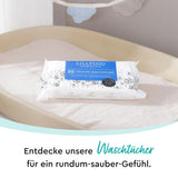 LILLYDOO Feuchte Waschtücher 350 Stück (7 X 50), 100 % Plastikfrei, Extra Großes Tuch, Ohne Parfüme Naty Shop