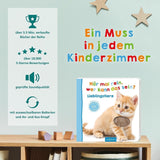Lyssna, vem kan det vara? - Husdjur: klappa och lyssna | Högkvalitativ kartongbilderbok med 5 ljud och taktila element för barn över 18 månader Baby Toys Naty Shop