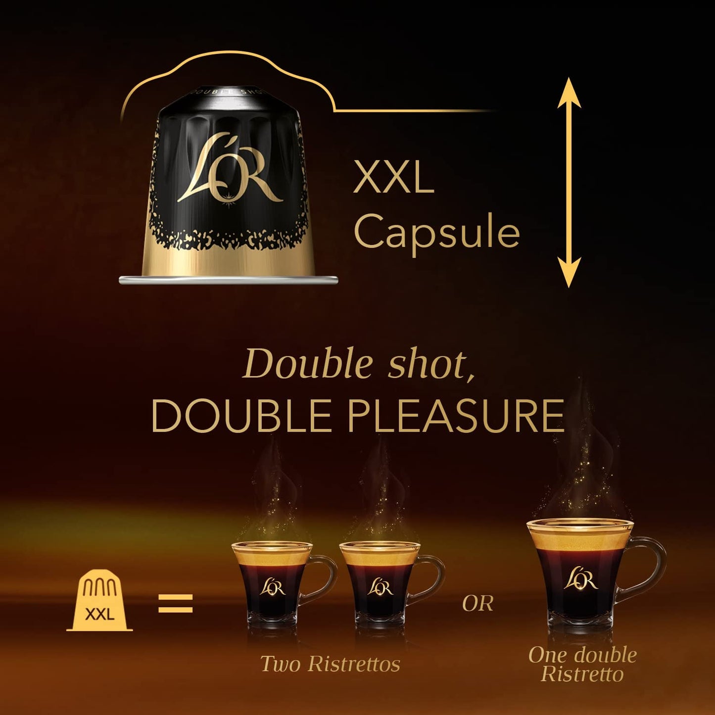 L'OR Barista Kaffeekapseln Ristretto, exklusivt för L'OR Barista Maschinen, 5er Pack, 5 x 10 Kapseln