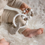 Nattou Silikon Bandring Teddy Bear BPA Fri Ca. 13 cm, silikon, lera färger
