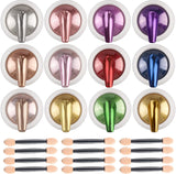 BISHENGYF Rose Gold Chrome Nail PowderNeue Upgrade Grosse Kapazitä Chrom PulverSuper-Spiegeleffekt Metall Mirror Chrome Powder – Neon Glassy Pearl Effect Glitter Nagelkunst Pulver Für DIY Salon