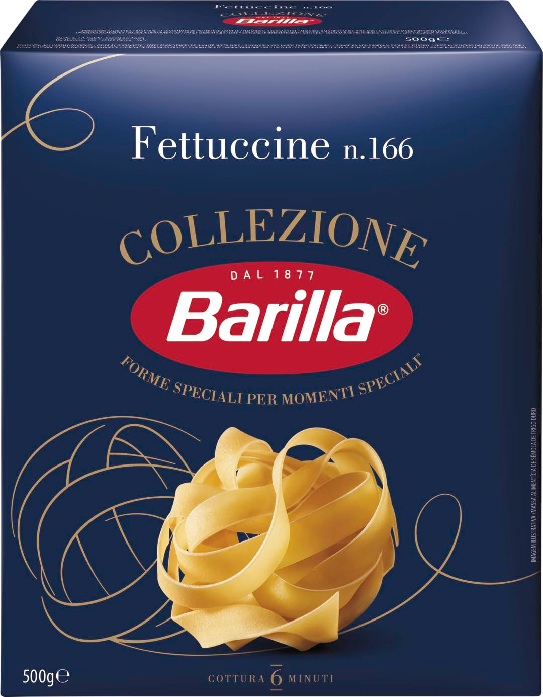 Pasta Barilla Collezione Fettuccine, (1 x 500 g) (förpackning med 3)