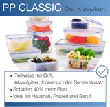 LocknLock PP Klassisk matförvaringsburksats 5st | 180ml, 350ml, 600ml, 870ml, 3,6L | 100 % luft- och vattentät | utan BPA | frys- och kylarrangör | Tål diskmaskin och mikrovågsugn Naty Shop matförvaringslådor