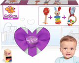 Eichhorn 100017045 - Babystarter / presentset med maraca, leksak med ljud och leksak med kaninmönster, 3 stycken, från 3 månader Toys Bebe Naty Shop