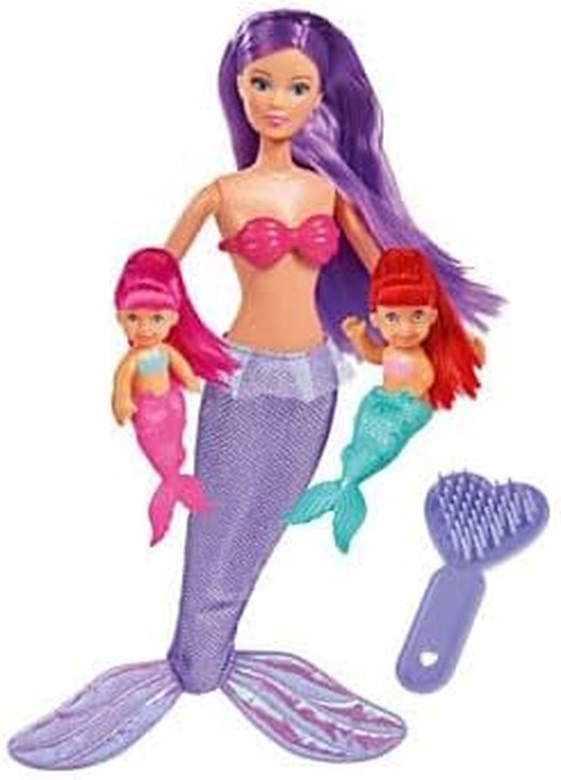 Simba 105734162001 105734162 - Steffi Love The Twin Mermaids / två varianter / Steffi som sjöjungfru / med två små sjöjungfrur / modedocka / 29 cm, för barn från 3 år och uppåt