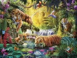 Ravensburger Pussel 12000696 - Idyll vid vattnet - 1500 bitars pussel för vuxna och barn över 14 år, tigermotiv pussel Pussel Naty Shop Gammal design