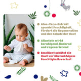 Kindii Natural Balance våtservetter för bebis – (1 x 60 st.) Våtservetter för bebisar och barn – Skyddande, Aloe Vera, Delikat doft – 60 st.