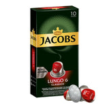 Jacobs Kapseln Lungo Intenso, Intensität 8 & Kapseln Lungo Classico, Intensität 6, 100 Nespresso®* kompatibel Kaffeekapseln, 10er Pack, 10 x 10 Getränke