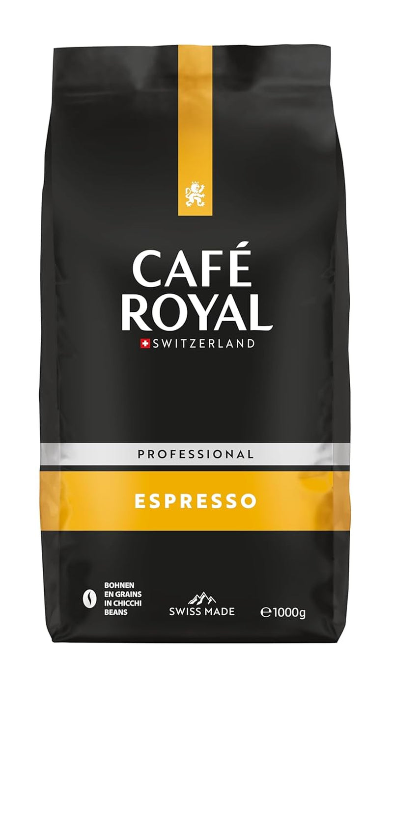 Café Royal Professional Line Espresso - Kaffebönor för automatiska espressomaskiner, intensiv kropp, intensiv rost, styrka 3/5, Rainforest Alliance, 1 kg