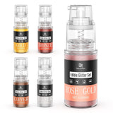 DecoRom, ätbart glitter, puder, 10 gram Glitter Naty Shop Set 5 färger